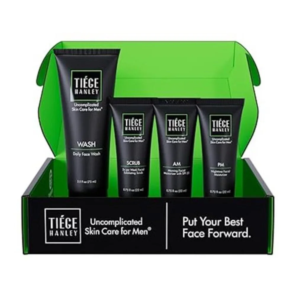 Men’s Skin Care Set, Essential Routine (System Level 1) – Face Wash, Scrub